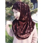Muslim Scarves Factory - OEM/ODM 2022 Latest Design Winter Golden Velvet Embossed Warm