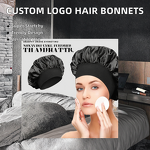 Hair Bonnet Manufacturer - OEM/ODM Customized Logo Solid Color High Elasticity Polyester for Sleeping