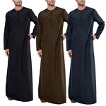 Modest Dress for Men Manufacturer - OEM/ODM 2025 New Winter Season Abaya Robe with Zipper