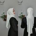 Rhinestone Hijab Manufacturer - OEM/ODM Embroidered with Tail Veil Breathable MeshDouble Layer