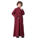 Boys Thobe Factory - OEM/ODM In Stock Teen Arabic Style Solid-Colored Robe