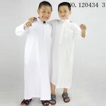 Muslim Boys' Robe Factory - OEM/ODM Dropshipping Spot Wholesale OEM 1-15 Years Polyester Cotton