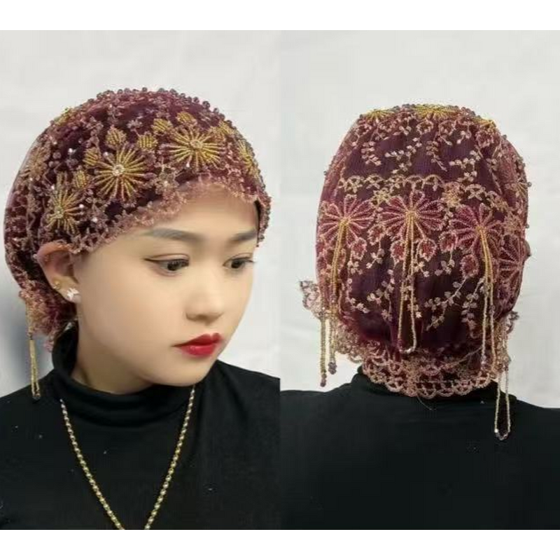 Islamic Headscarf Manufacturer - OEM/ODM Contemporary Fish Tail Tassel Artisanal Embroidery