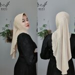 Rhinestone Hijab Manufacturer - OEM/ODM Embroidered with Tail Veil Breathable MeshDouble Layer