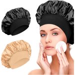 Hair Bonnet Manufacturer - OEM/ODM Customized Logo Solid Color High Elasticity Polyester for Sleeping