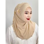 Hijab Cap Factory - OEM/ODM Wholesale Ready Stock Malay Style Beaded Embroidered