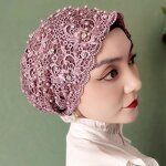 Hijab Cap Factory - OEM/ODM Luxury Hand-Embroidered Beaded Floral Heavy Craftsmanship