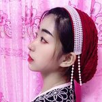 Muslim Tassel Hat Factory - OEM/ODM 2022 New Design Auger Tassel Pearl Bright Diamond Flower