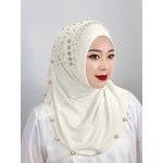 Hijab Cap Factory - OEM/ODM Wholesale Ready Stock Malay Style Beaded Embroidered