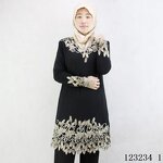 Muslim Women's Dress Factory - OEM/ODM 2022 New Long Sleeve Elastic Crystal Cotton Embroidered