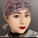 Hijab Cap Manufacturer - OEM/ODM Exquisite Turkish Fish Tail Tassel Intricate Embroidery