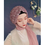 Islamic Shawl Hijab Manufacturer - OEM/ODM 2025 New Beaded Floral Hand-Embroidered with Ribbon