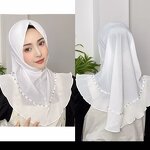 Hijab Scarf Manufacturer - OEM/ODM Fashion High-Density Mesh Lotus Leaf Pull-On