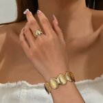 Bracelet Ring Set Manufacturer - OEM/ODM Fashion Metal Adjustable Open Jewelry Gift Set