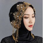 Muslim Women's Hijab Factory - OEM/ODM Elegant Embroidered Heavy Duty Fringe Rhinestones Pearl