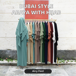 Women's Islamic Clothing Factory - OEM/ODM Dubai Turkish Solid Color Polyester Abaya Dress with Hijab