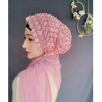 Islamic Shawl Hijab Manufacturer - OEM/ODM 2025 New Beaded Floral Hand-Embroidered with Ribbon