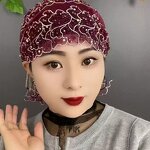 Hijab Cap Manufacturer - OEM/ODM Exquisite Turkish Fish Tail Tassel Intricate Embroidery