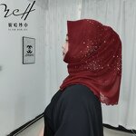 Hijab Cap Manufacturer - OEM/ODM for Women Double Layer Sparkle Rhinestone Soft Brim