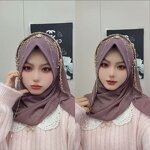Hijab Scarf Manufacturer - OEM/ODM New Butterfly Fringe Crystal Muslim Women