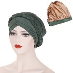Hijab Cap Factory - OEM/ODM Women's Double Crossed Braid Satin Lined Under