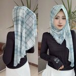 Hijab Scarf Factory - OEM/ODM New Design Chiffon Breathable Grid Print Head Cover