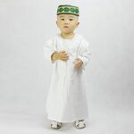 Muslim Baby Abaya Manufacturer - OEM/ODM Dropshipping Spot Wholesale OEM 1-6 Years Round Neck