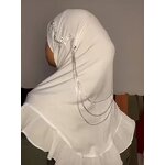 Hijab Scarf Manufacturer - OEM/ODM Elegant Chain-linked with Floral Lace Edging