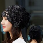 Headwrap Manufacturer - OEM/ODM In Stock Wholesale Crochet Ponytail Rhinestone Lace