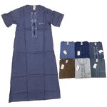 Boy's Abaya Robe Manufacturer - OEM/ODM Popular Round Neck Short-sleeved Simple Embroidery Dubai