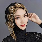 Muslim Women's Hijab Factory - OEM/ODM Elegant Embroidered Heavy Duty Fringe Rhinestones Pearl