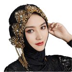 Muslim Women's Hijab Factory - OEM/ODM Elegant Embroidered Heavy Duty Fringe Rhinestones Pearl