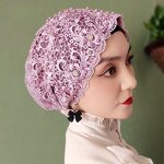Hijab Cap Factory - OEM/ODM Luxury Hand-Embroidered Beaded Floral Heavy Craftsmanship