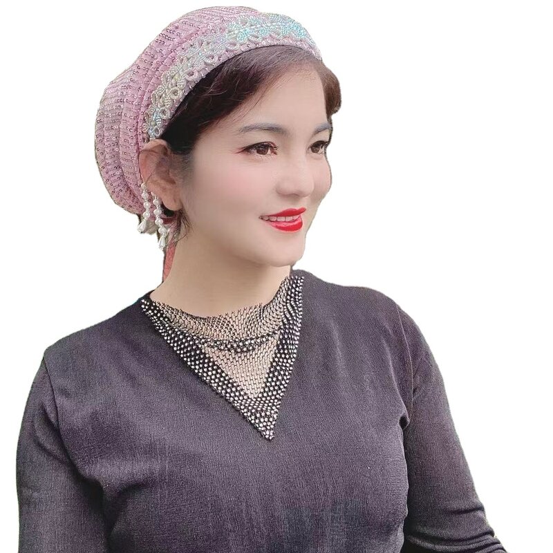 Sequined Fringe Hat Manufacturer - OEM/ODM 2022 New Design Style Muslim Autumn Winter Hairpin