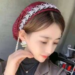 Turban Hat Factory - OEM/ODM 2022 New Design Fold Muslim Autumn Winter Iris Fringe Hair Band