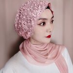 Muslim Scarf Cape Manufacturer - OEM/ODM Luxury with Beaded Floral Embroidery Handmade Heavy