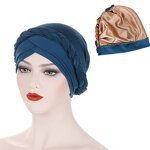 Hijab Cap Factory - OEM/ODM Women's Double Crossed Braid Satin Lined Under