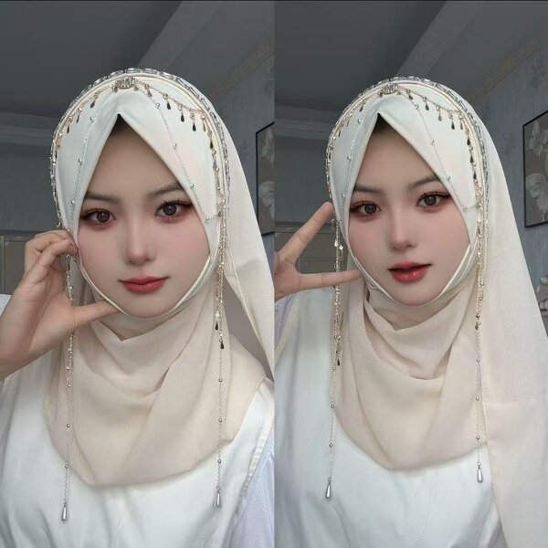 Hijab Scarf Manufacturer - OEM/ODM New Butterfly Fringe Crystal Muslim Women
