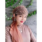 Muslin Gauze Cap Factory - OEM/ODM 2022 New Design Ethnic Style Wrapped Decorative Hat