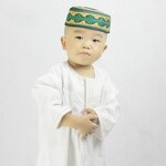 Muslim Baby Abaya Manufacturer - OEM/ODM Dropshipping Spot Wholesale OEM 1-6 Years Round Neck