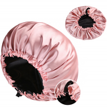 Silk Satin Bonnet Factory - OEM/ODM Custom Adjustable Reversible Women Sleeping Cap