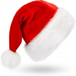 Santa Claus Hat Manufacturer - OEM/ODM High Quality Soft Plush Thick Red & White for Xmas