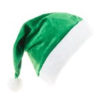Santa Claus Hat Manufacturer - OEM/ODM High Quality Soft Plush Thick Green & White for Xmas