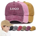 Children Baseball Cap Manufacturer - OEM/ODM Wholesale Plain Solid Color Vintage Washed Cotton
