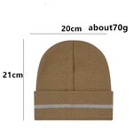Reflective Beanies Factory - OEM/ODM Wholesale Custom Solid Acrylic Knitted with Reflective Strip