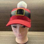 Santa Baseball Cap Factory - OEM/ODM Newest Embroidery Logo 5 Panel Red & White Pom Cap