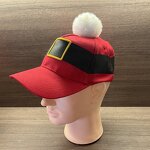 Santa Baseball Cap Factory - OEM/ODM Newest Embroidery Logo 5 Panel Red & White Pom Cap