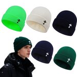 Unisex Daily Beanie Manufacturer - OEM/ODM Custom Men Women Cross Cuffed Winter Ribbed Ski