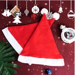 Santa Claus Hat Factory - OEM/ODM Low Price Red & White Soft Plush for Adults Children Xmas