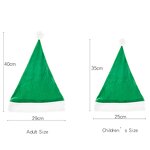Santa Claus Hat Manufacturer - OEM/ODM High Quality Soft Plush Thick Green & White for Xmas
